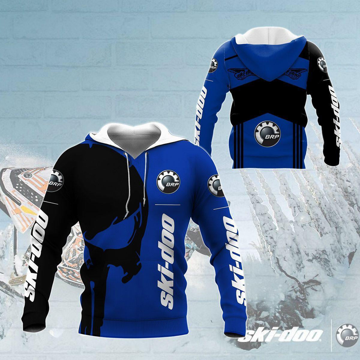 Skull Ski-doo Racing Team 7k756 Fan Gift Zip Hoodie Hoodie Ii0