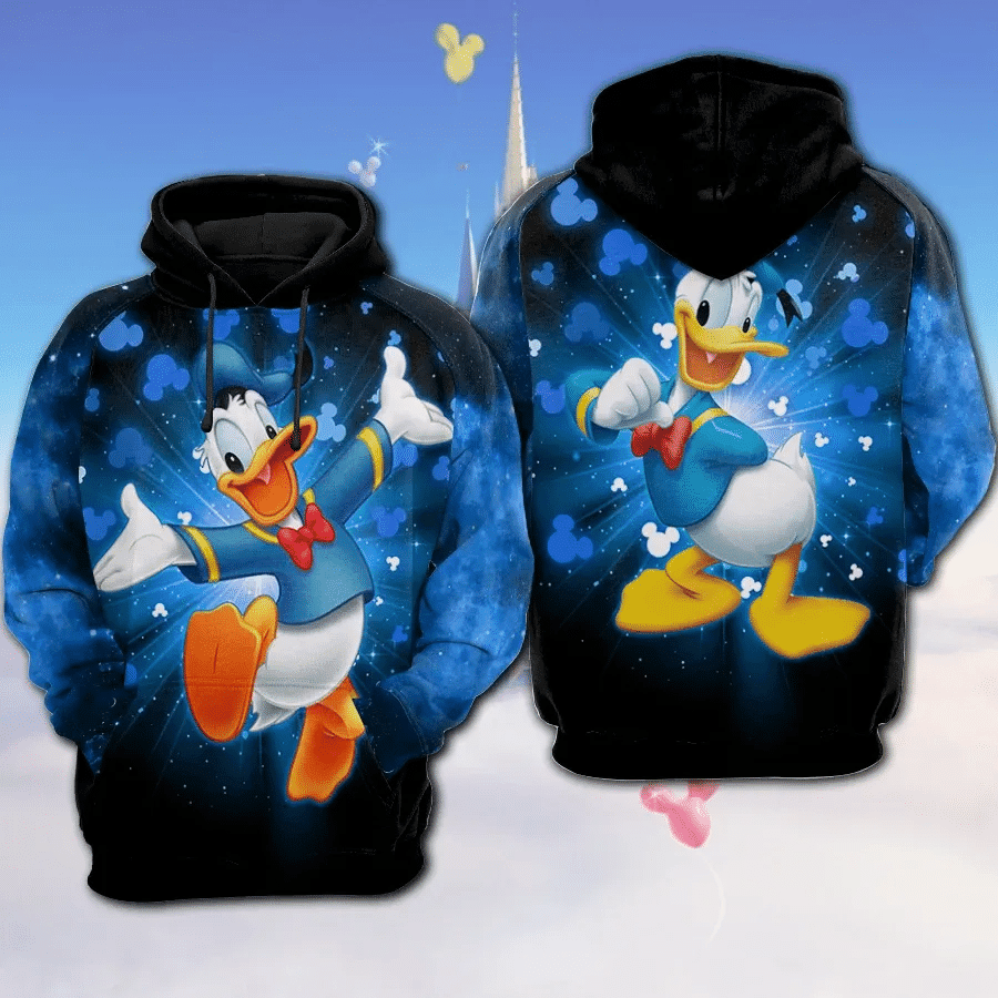 Donald Duck Bling Mickey Mouse Disney Cartoon 504 Fan Gift Stylist Unisex Cartoon Graphic Outfits Aop Hoodie