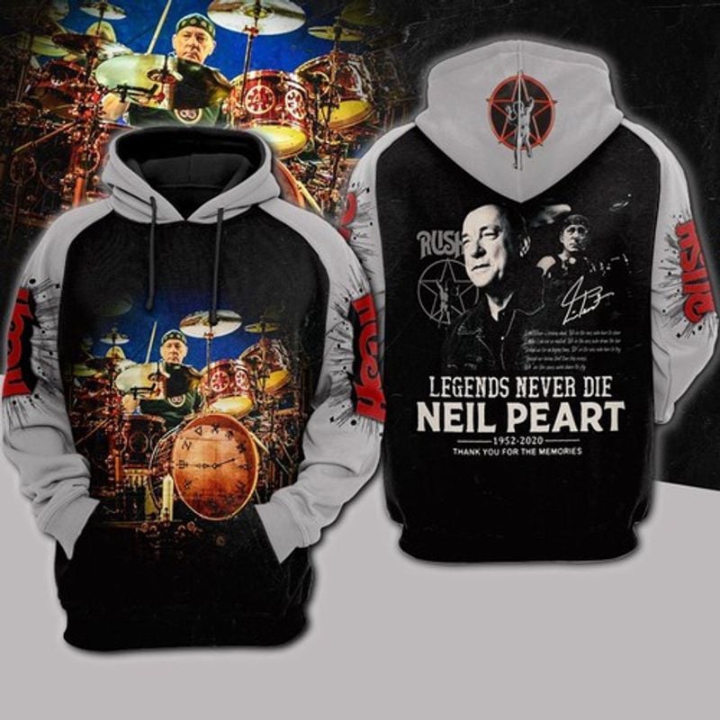 Neil Diamond 1952 2025 Legends Never Die Niel Peart Signature 3d Hoodie