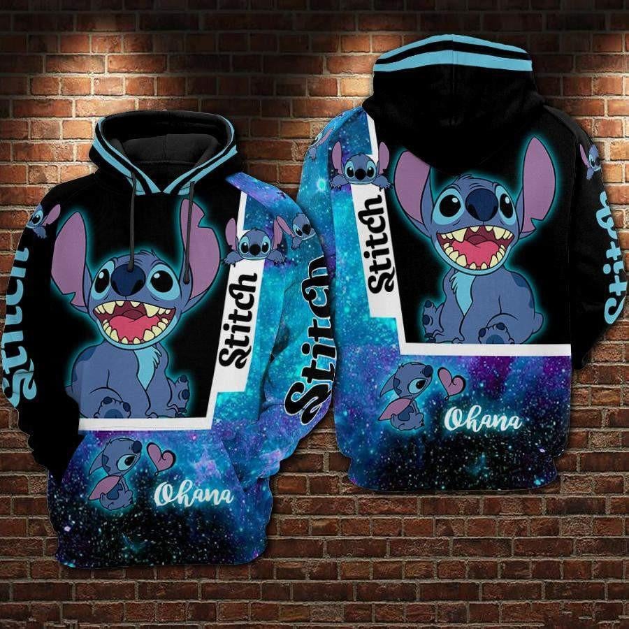 Disney Lilo And Stitch, Funny Stitch, Love Ohana Aop Hoodie