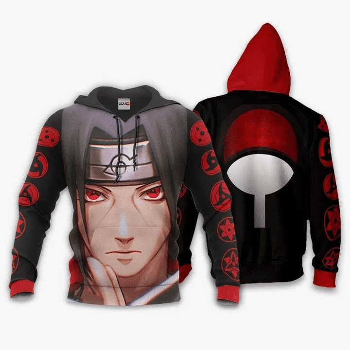 Uchiha Itachi Sharingan Eyes Anime Manga For Men And Women 3d Hoodie Zip Hoodie