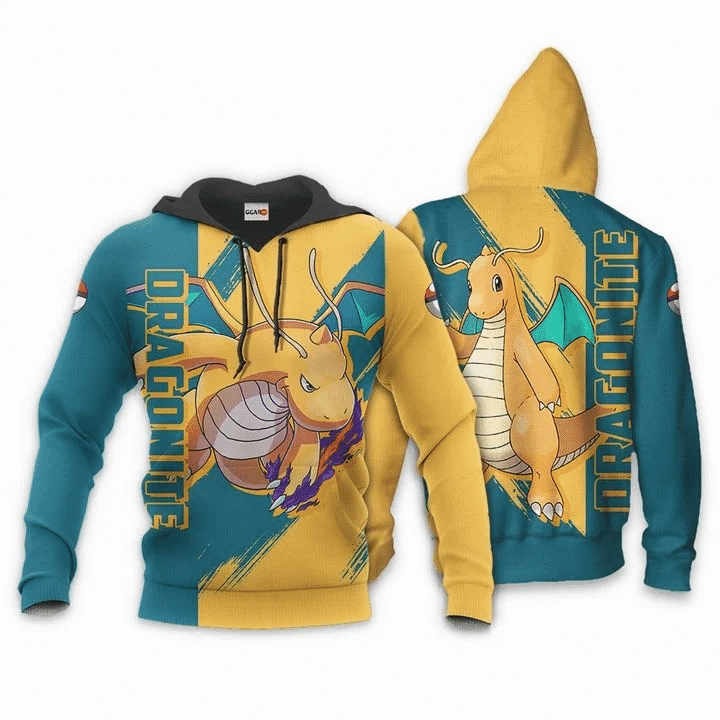 Dragonite Anime Manga Pokemon For Men And Women 3d Hoodie Zip Hoodie