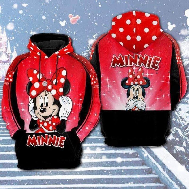 Minnie Mouse Disney, Minnie Not Hear Not Speak Aop Hoodie