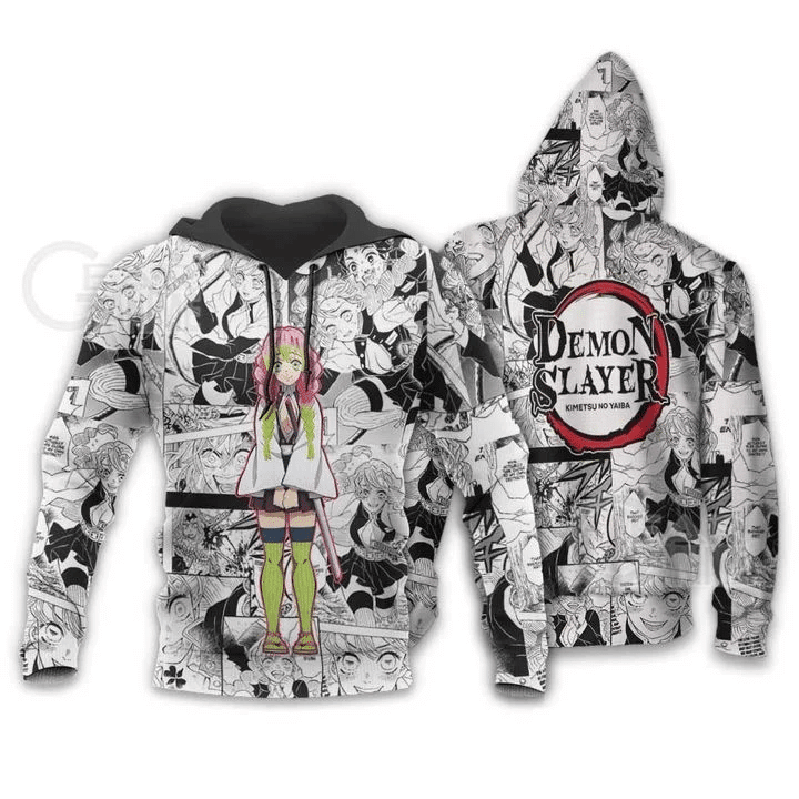 Mitsuri Kanroji Anime Manga Demon Slayer Kimetsu No Yaiba For Men And Women 3d Hoodie Zip Hoodie