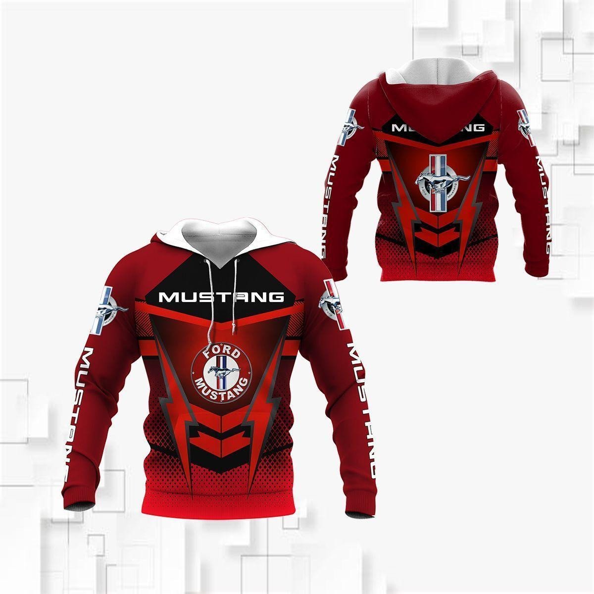Ford Mustang Shirt Fan Gift 932, Stylist Unisex 3d Hoodie Zip Hoodie