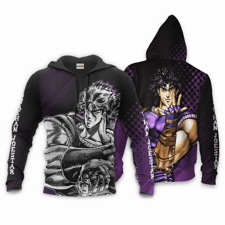 Jonathan Joestar Jojo's Bizarre Adventure Anime Manga For Men And Women 3d Hoodie Zip Hoodie