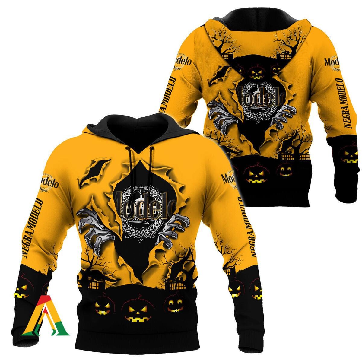 Scary Night Halloween Modelo Negra Hoodie &amp; Zip Hoodie