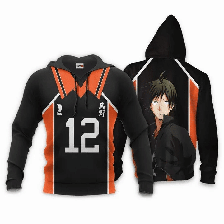 Tadashi Yamaguchi Karasuno Anime Manga Haikyuu Number 12 For Men And Women 3d Hoodie Zip Hoodie