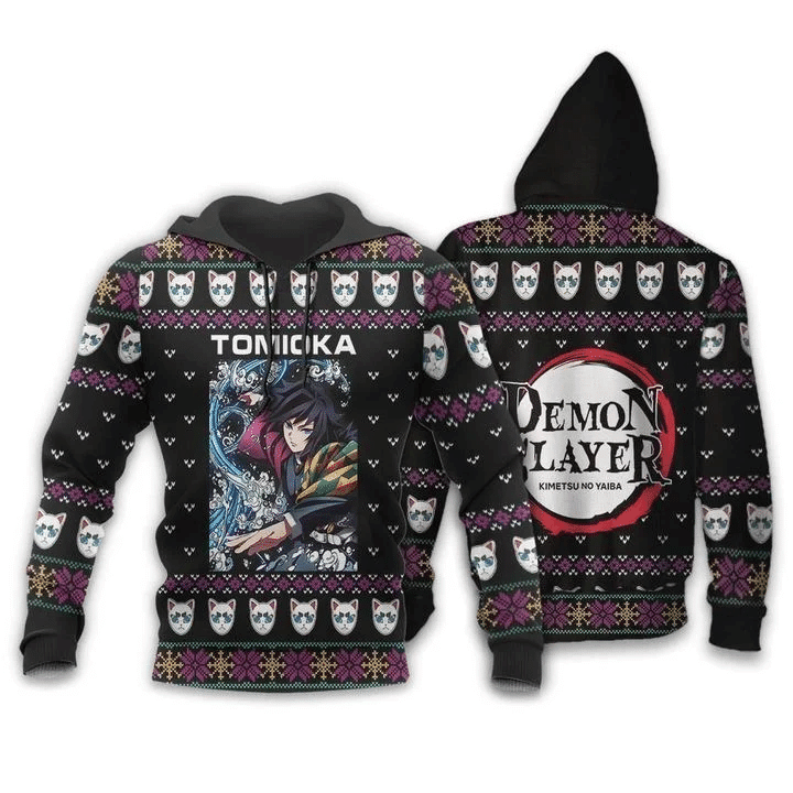 Giyu Tomioka Ugly Christmas Demon Slayer Anime Manga For Men And Women 3d Hoodie Zip Hoodie