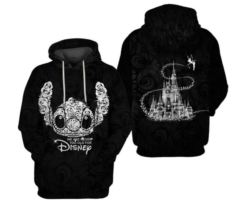 Stitch We Are Never Too Old For Disney 3d Hoodie Zip Hoodie