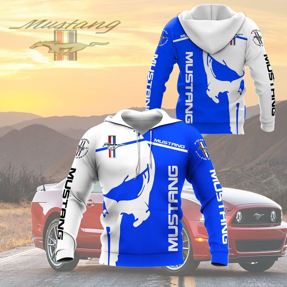 Punishes Ford Mustang Shelby Luxury Car 8k210 Fan Gift 3d Zip Hoodie Hoodie Ii0