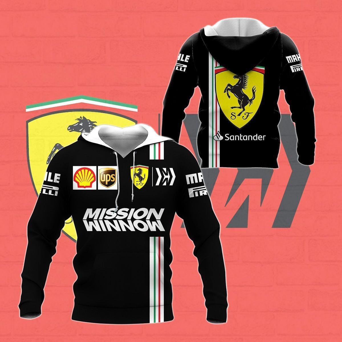Scuderia Ferrari Luxyry Car Mission Winnow 7k951 Fan Gift 3d Zip Hoodie Hoodie Ii0