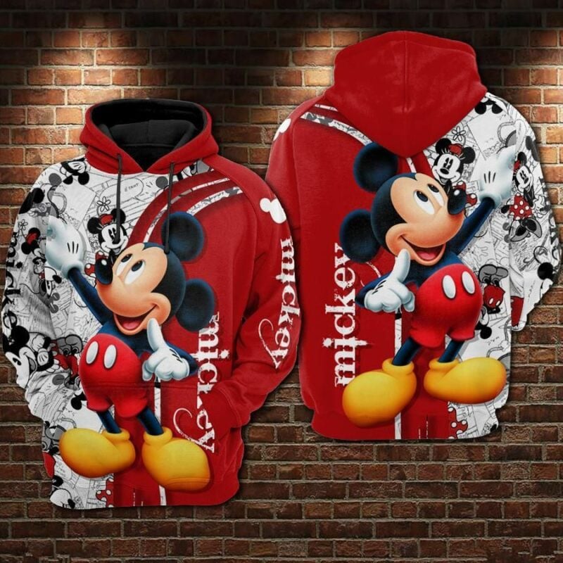 Mickey Mouse Movies Disney 8 Over Print 3d Hoodie Zip Hoodie