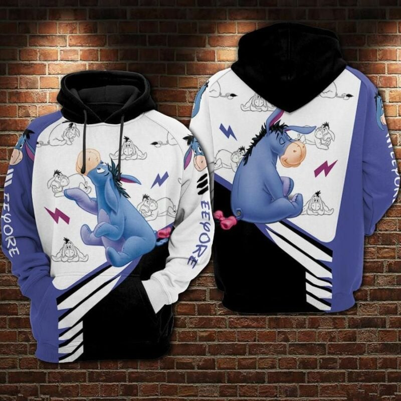 Eeyore Cartoon Winnie The Pooh 6 Over Print 3d Hoodie Zip Hoodie