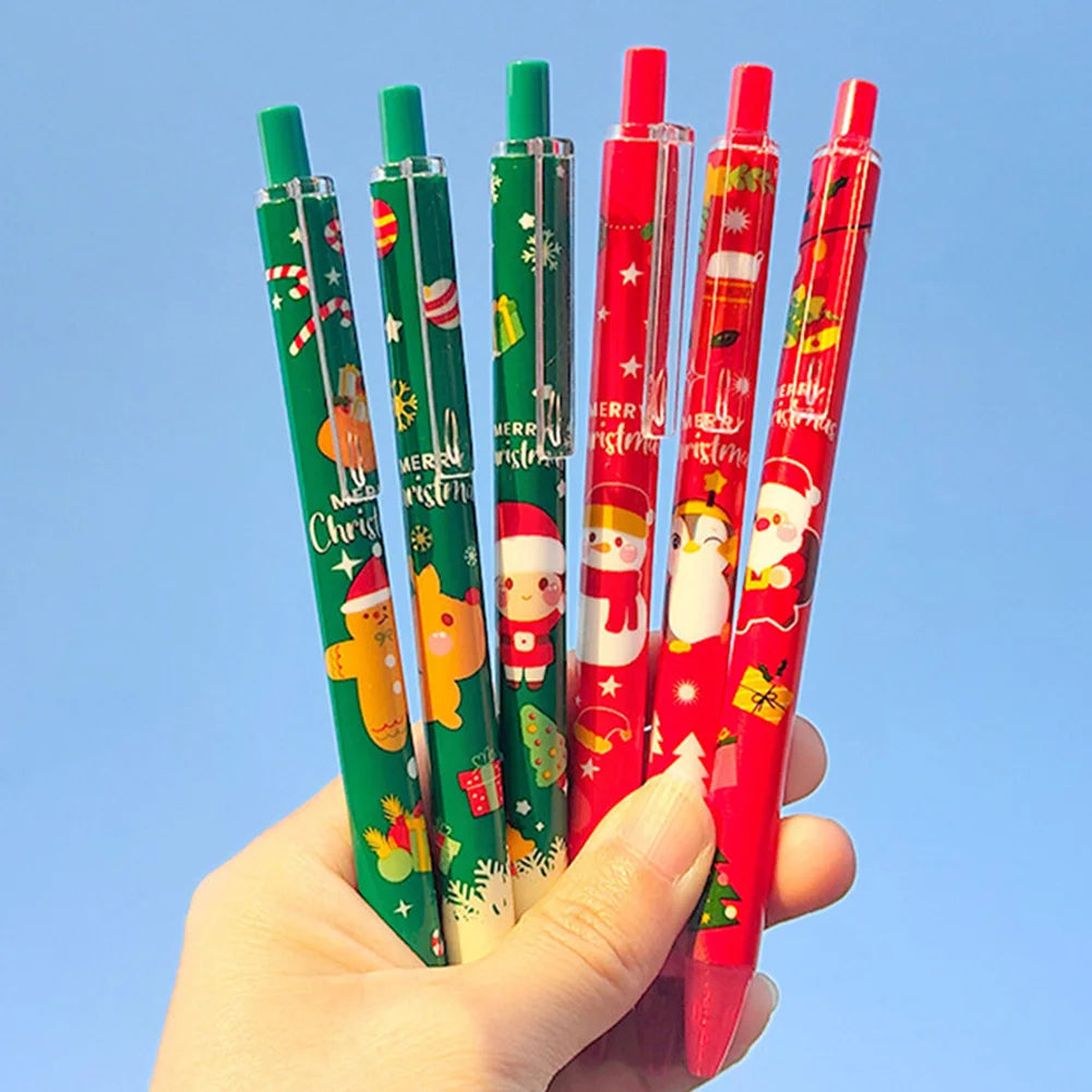Festive Press-type Gel Pens School Supply Festive Xmas Design Adds Holiday Holiday Office Desk Accessory