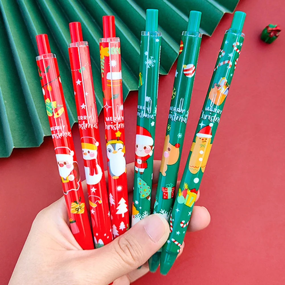 Festive Press-type Gel Pens School Supply Festive Xmas Design Adds Holiday Holiday Office Desk Accessory