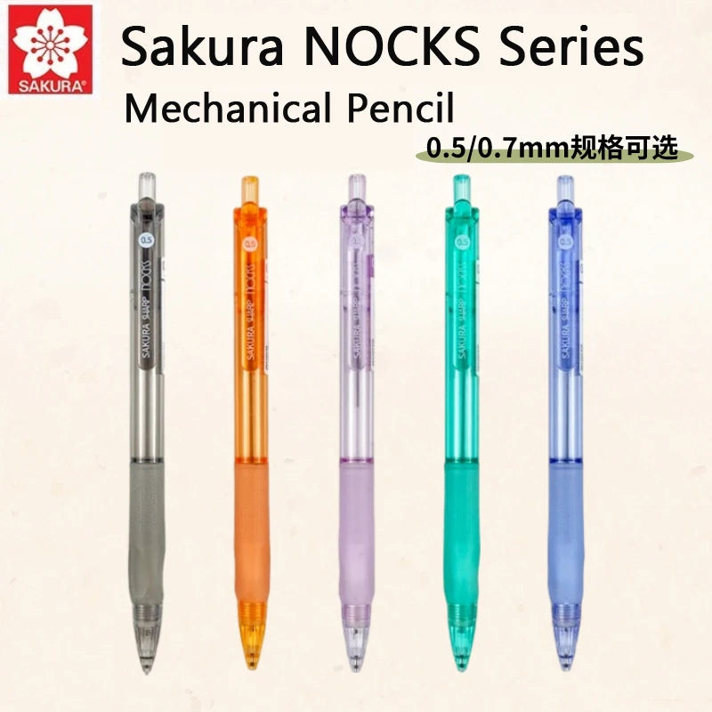 SAKURA NOCKS Automatic Pencil 0.5/0.7 Orthodontic Grip Anti-break Lead PRO Draw Sketch Mechanical Pencils for Kids Students 샤프