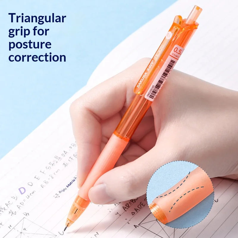 SAKURA NOCKS Automatic Pencil 0.5/0.7 Orthodontic Grip Anti-break Lead PRO Draw Sketch Mechanical Pencils for Kids Students 샤프